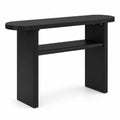 Consolle in MDF Nero con Ripiano Arrotondato 120x40x80 cm