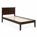 Letto singolo in legno di pino verniciato marrone