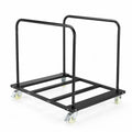 Carrello in Metallo con Ruote Nero 74x55x85 cm